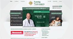 Desktop Screenshot of lansingneurosurgery.com