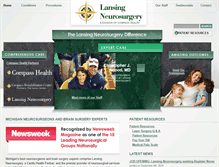 Tablet Screenshot of lansingneurosurgery.com